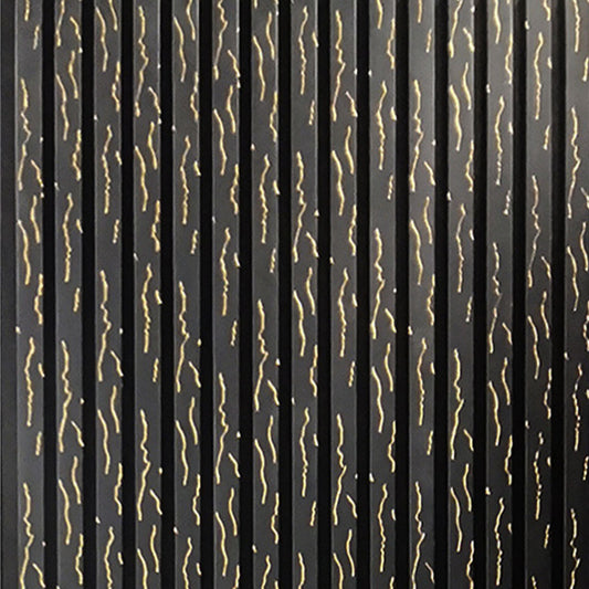 Wooden Slat Acoustic Panel Black Gold Vein 2400mm x 600mm