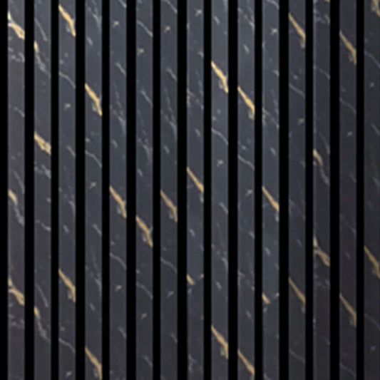 Wooden Slat Acoustic Panel Black Gold Marble 2400mm x 600mm