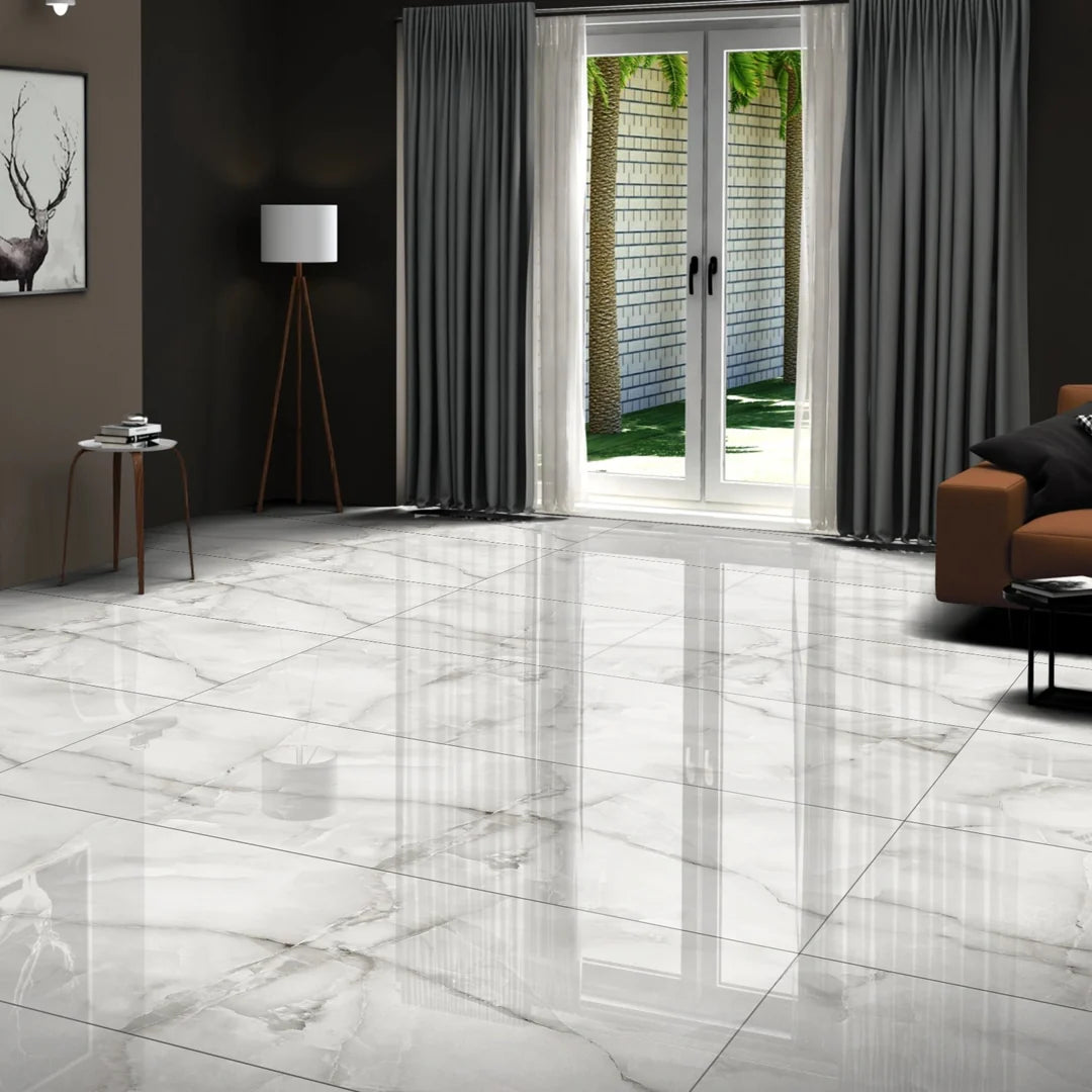 48.96 SQM Pallet Deal: Aquarious Onyx Grey Gloss 60x120cm Porcelain Tiles