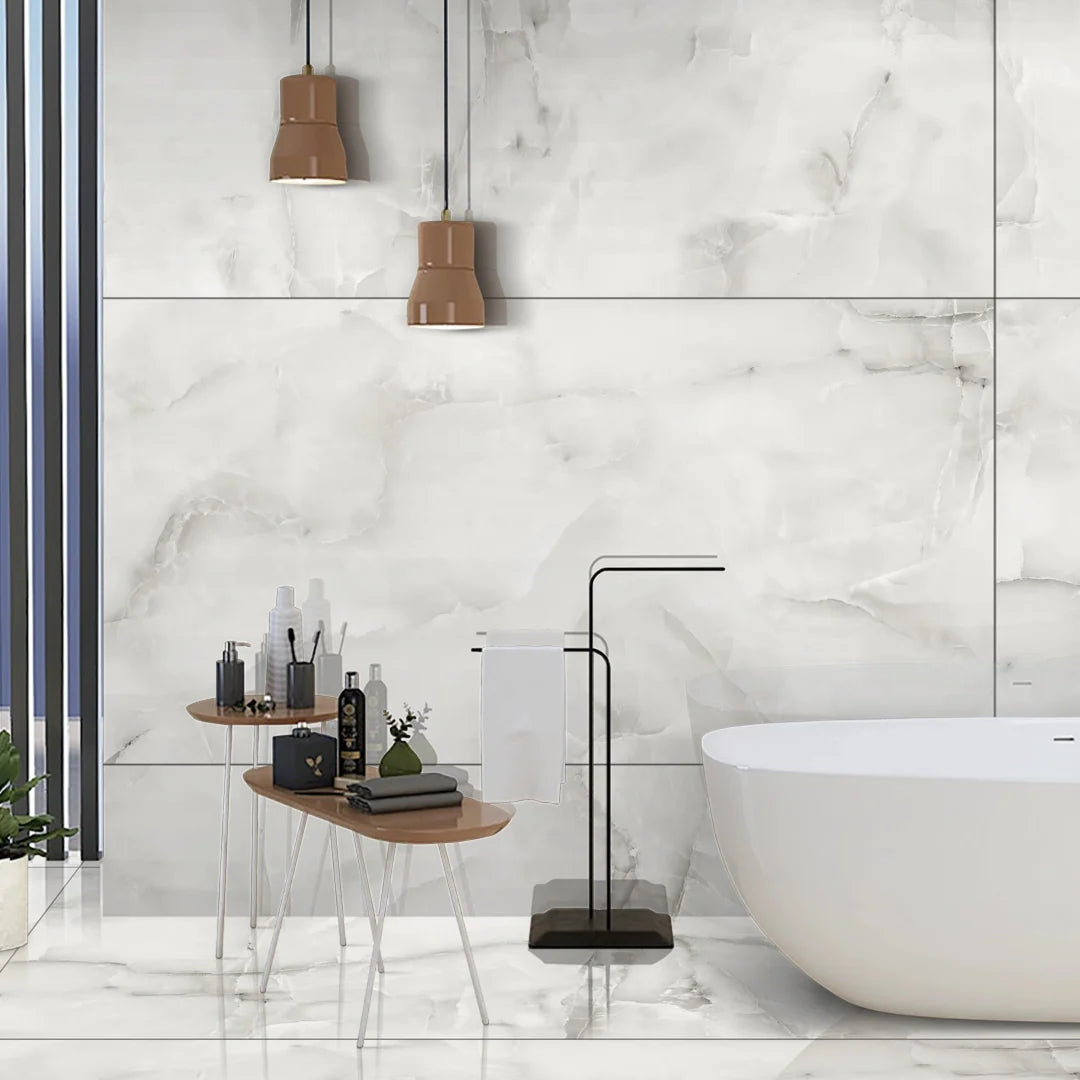 48.96 SQM Pallet Deal: Aquarious Onyx Grey Gloss 60x120cm Porcelain Tiles