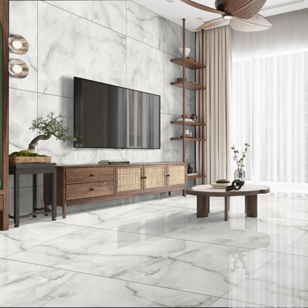 48.96 SQM Pallet Deal: Aquarious Onyx Grey Gloss 60x120cm Porcelain Tiles