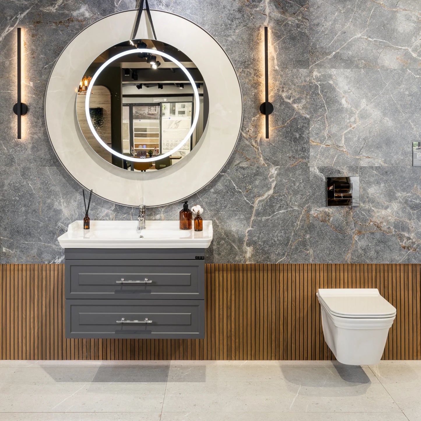 Sagano Almond Dark Lines 60x120 porcelain