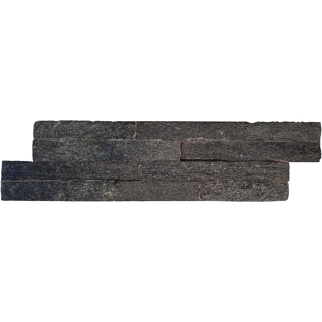 Split Face Quartz 10x36 Black Matt