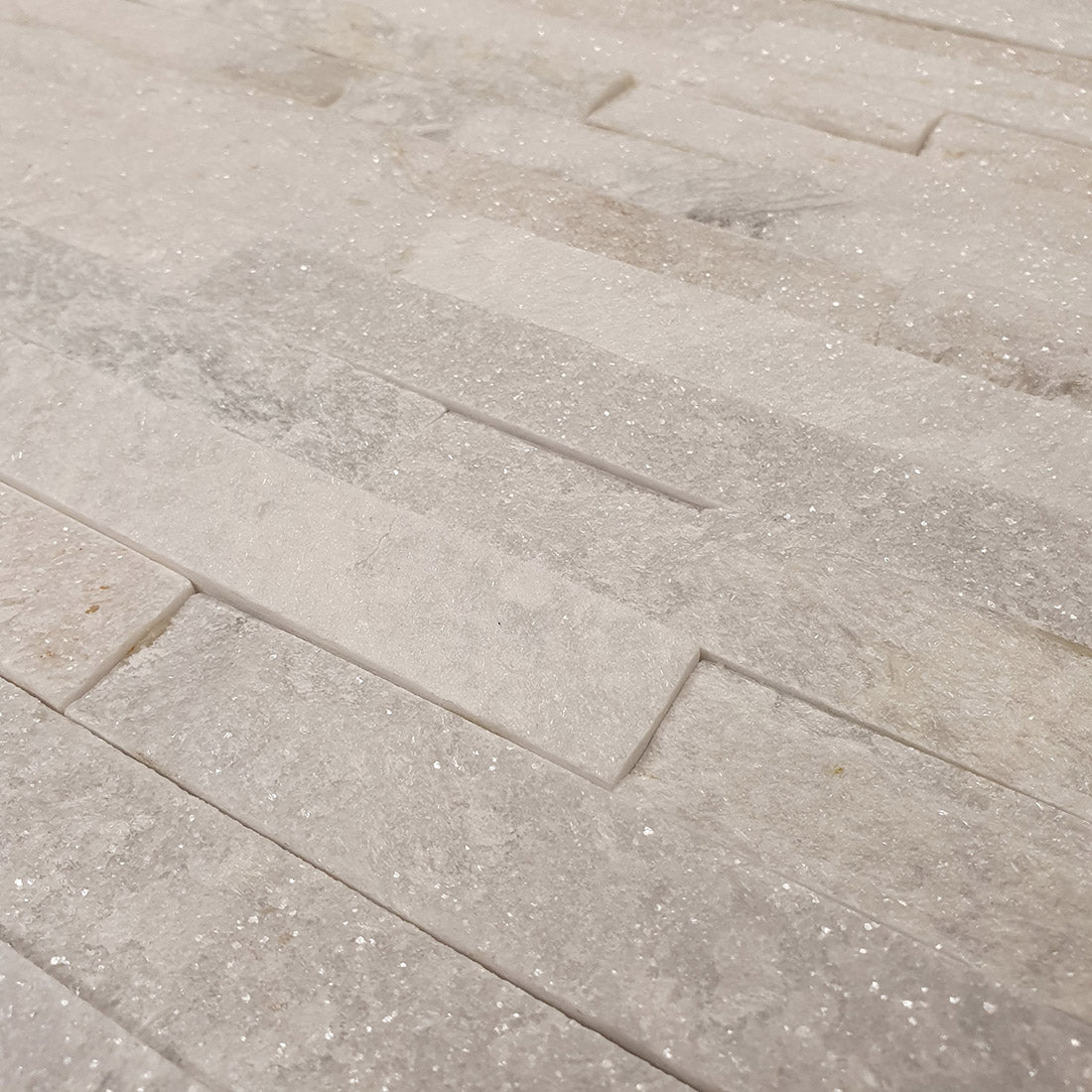 Split Face Quartz 10x36 Blanco Matt