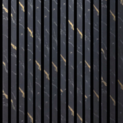Wooden Slat Acoustic Panel Black Gold Marble 2400mm x 600mm