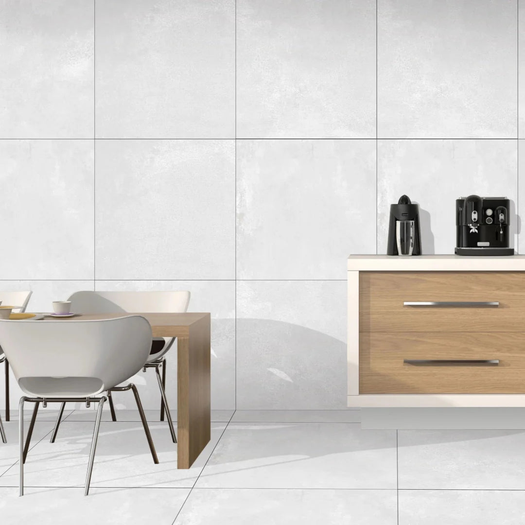 54.72 SQM Pallet Deal: Renolt Bianco Glossy Porcelain 60X60cm Tiles