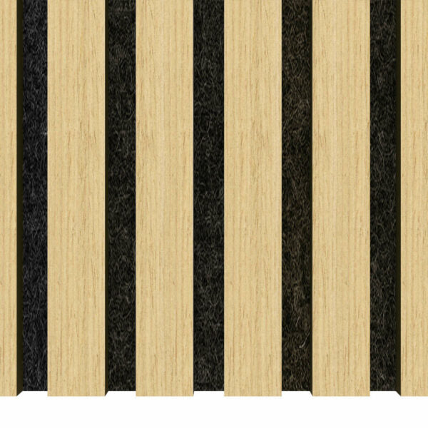 Wooden Slat Acoustic Panel Natural Oak 2400mm x 600mm
