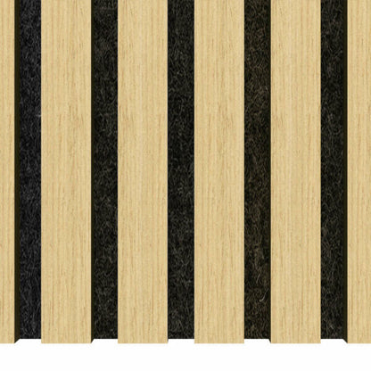 Wooden Slat Acoustic Panel Natural Oak 2400mm x 600mm