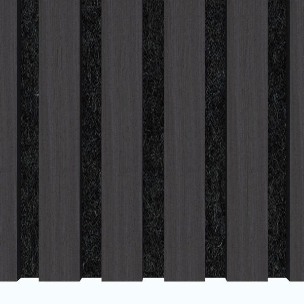 Wooden Slat Acoustic Panel Black Oak 2400mm x 600mm