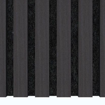 Wooden Slat Acoustic Panel Black Oak 2400mm x 600mm
