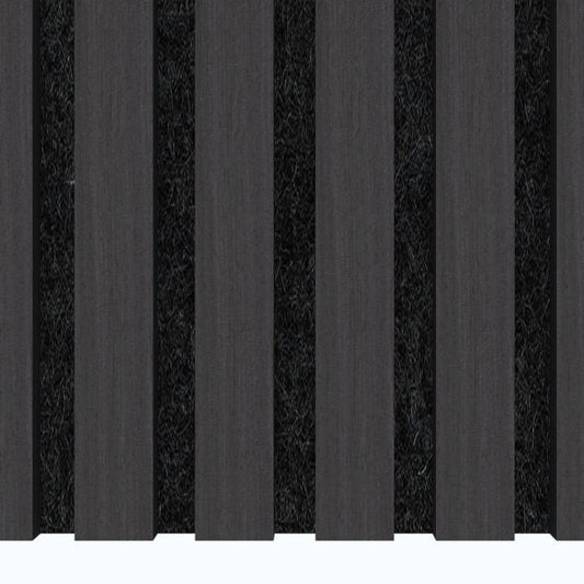Wooden Slat Acoustic Panel Black Oak 2400mm x 600mm