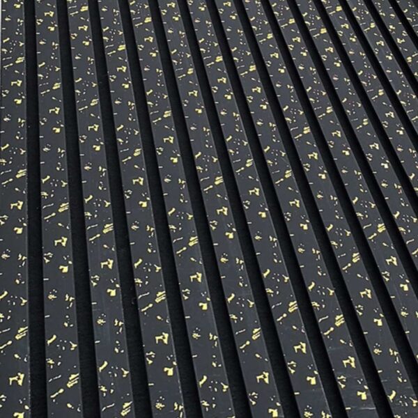 Wooden Slat Acoustic Panel Black Gold Dot 2400mm x 600mm