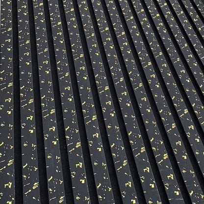 Wooden Slat Acoustic Panel Black Gold Dot 2400mm x 600mm