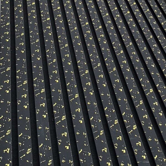 Wooden Slat Acoustic Panel Black Gold Dot 2400mm x 600mm