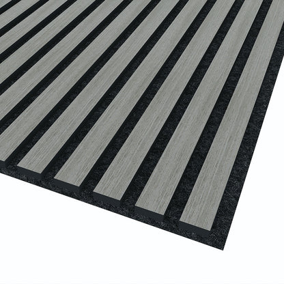 Wooden Slat Acoustic Panel Grey Oak 2400mm x 600mm