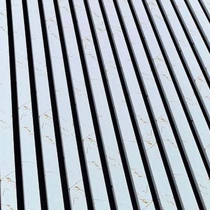 Wooden Slat Acoustic Panel White Gold Marble 2400mm x 600mm
