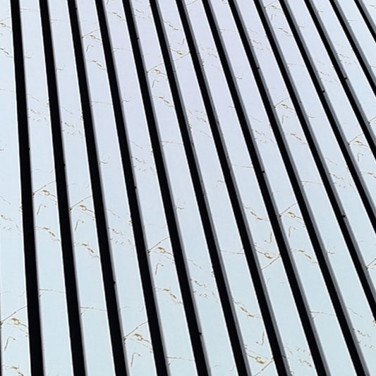 Wooden Slat Acoustic Panel White Gold Marble 2400mm x 600mm