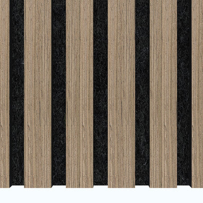 Wooden Slat Acoustic Panel Light Walnut 2400mm x 600mm