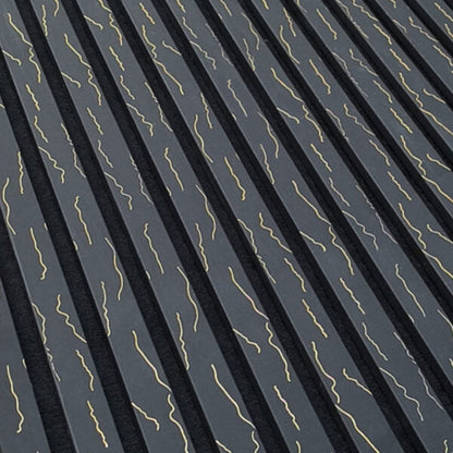 Wooden Slat Acoustic Panel Black Gold Vein 2400mm x 600mm