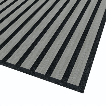 Wooden Slat Acoustic Panel Grey Oak 2900mm x 600mm