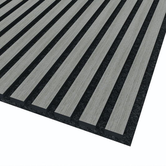 Wooden Slat Acoustic Panel Grey Oak 2900mm x 600mm