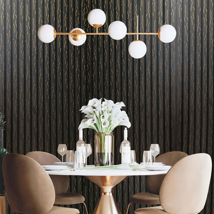 Wooden Slat Acoustic Panel Black Gold Vein 2400mm x 600mm