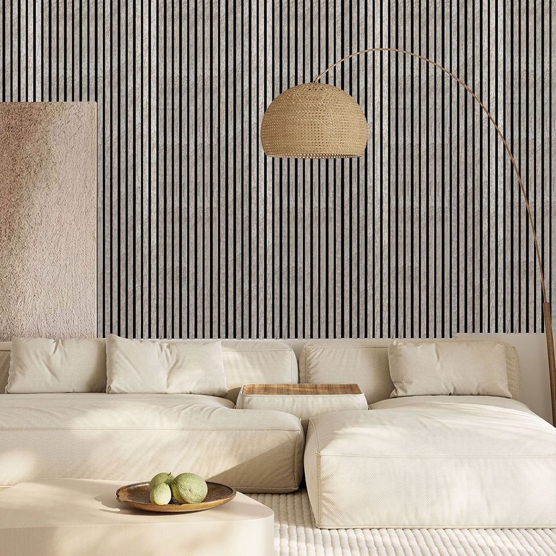 Wooden Slat Acoustic Panel Beige Gold Vein 2400mm x 600mm