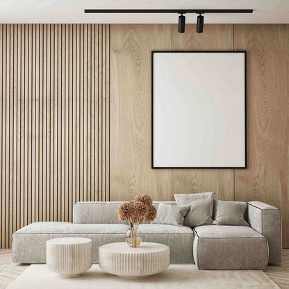 Wooden Slat Acoustic Panel Natural Oak 2400mm x 600mm