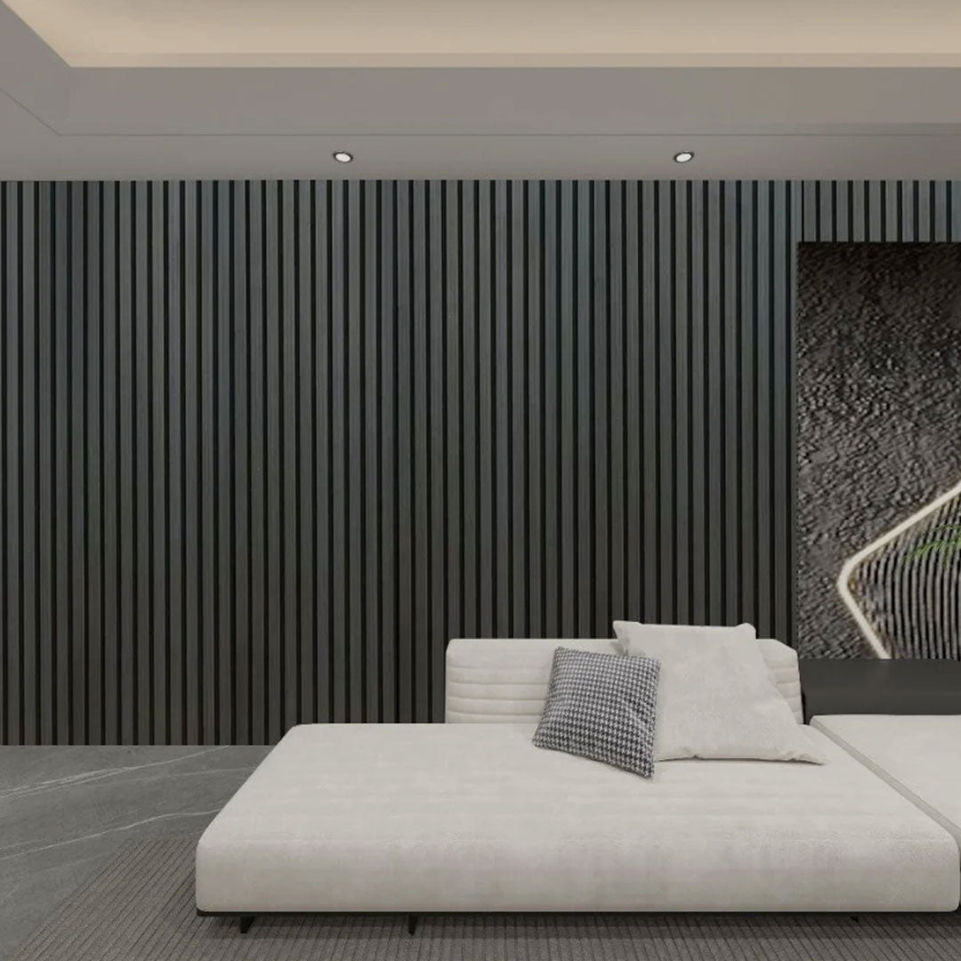 Wooden Slat Acoustic Panel Black Oak 2900mm x 600mm