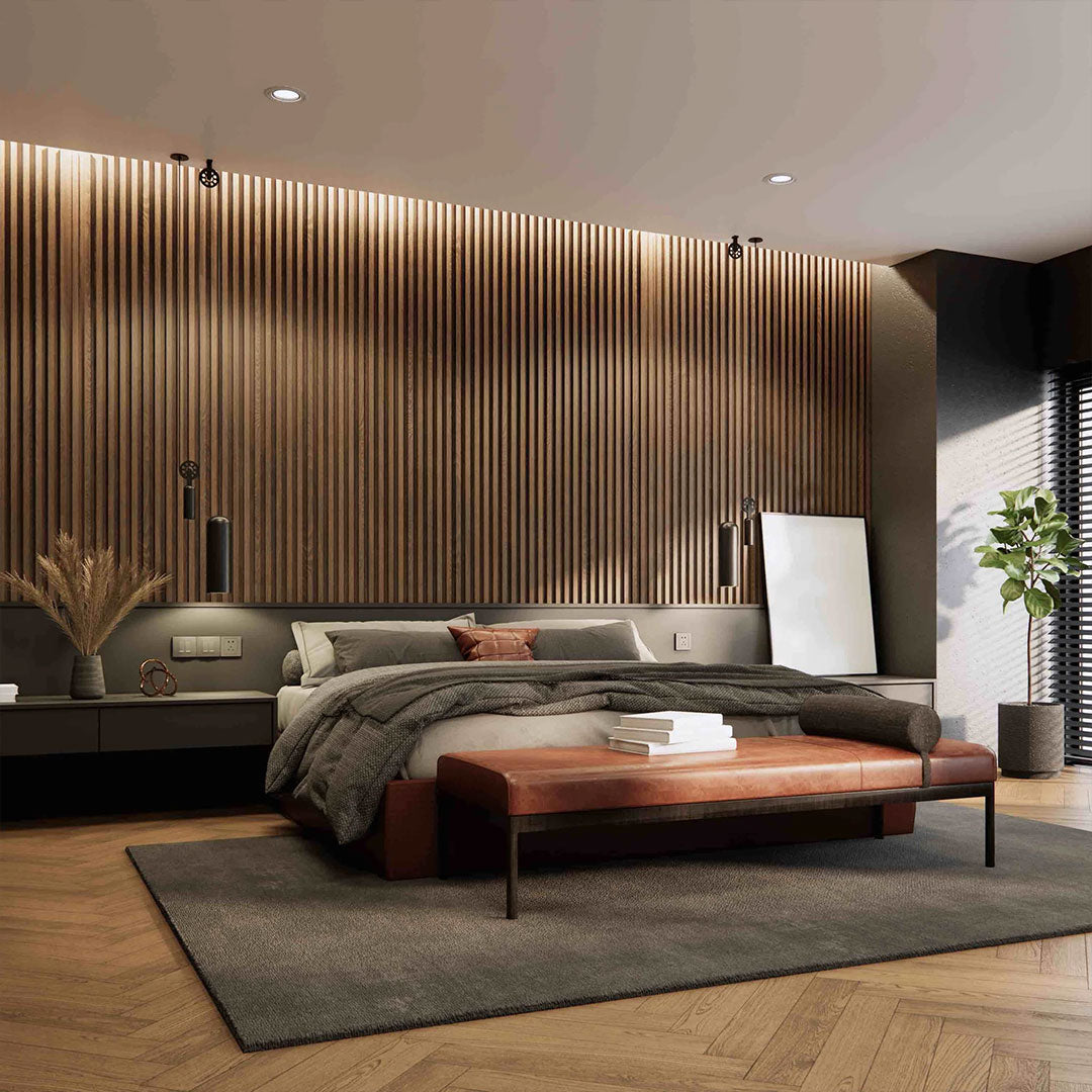 Wooden Slat Acoustic Panel Choco Brown 2900mm x 600mm