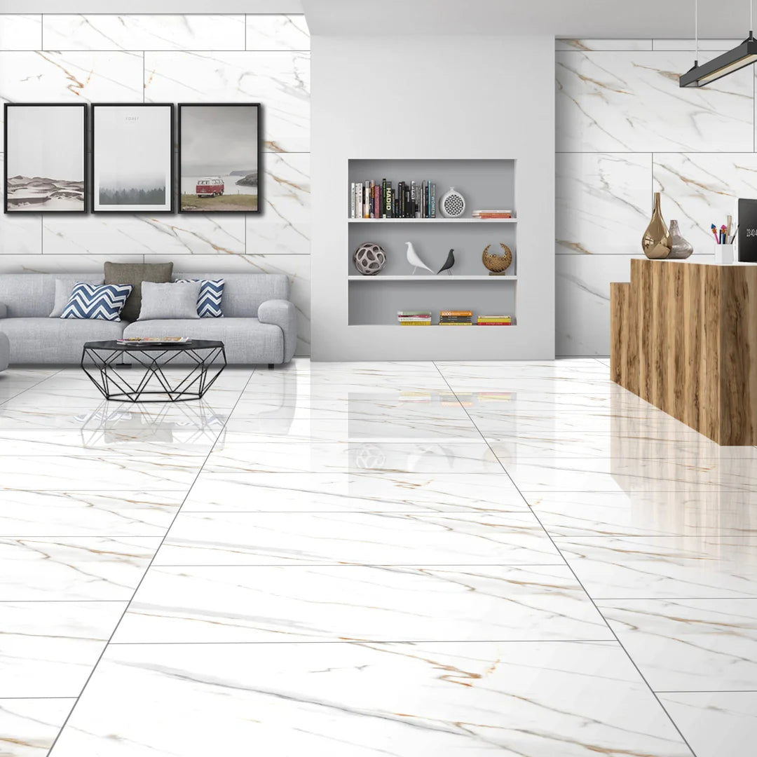 57.6 SQM Pallet Deal: Canna White Porcelain 30x60cm Tiles