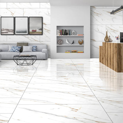57.6 SQM Pallet Deal: Canna White Porcelain 30x60cm Tiles