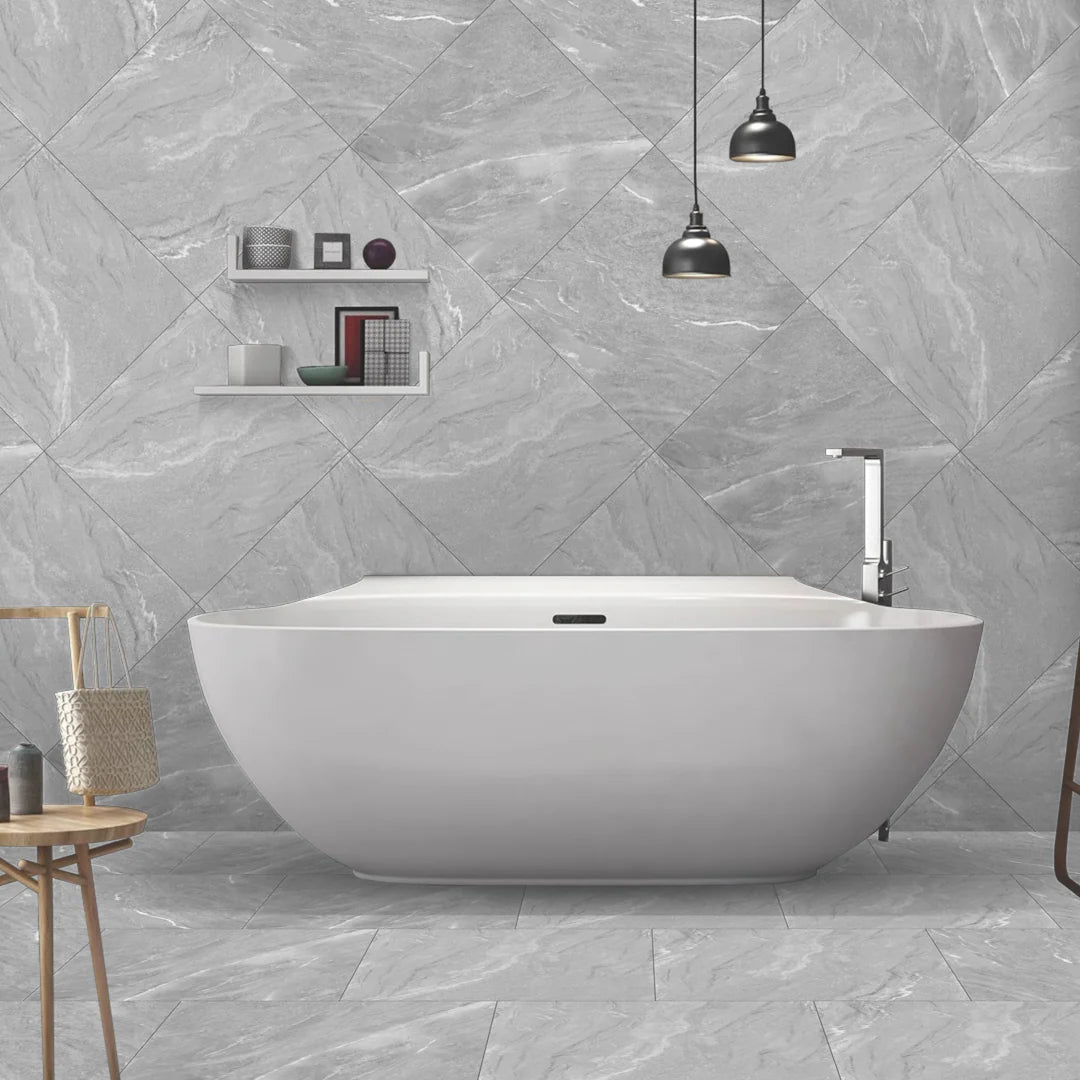 54.72 SQM Pallet Deal: Yorks Grey Matt Porcelain Tiles 60x60cm