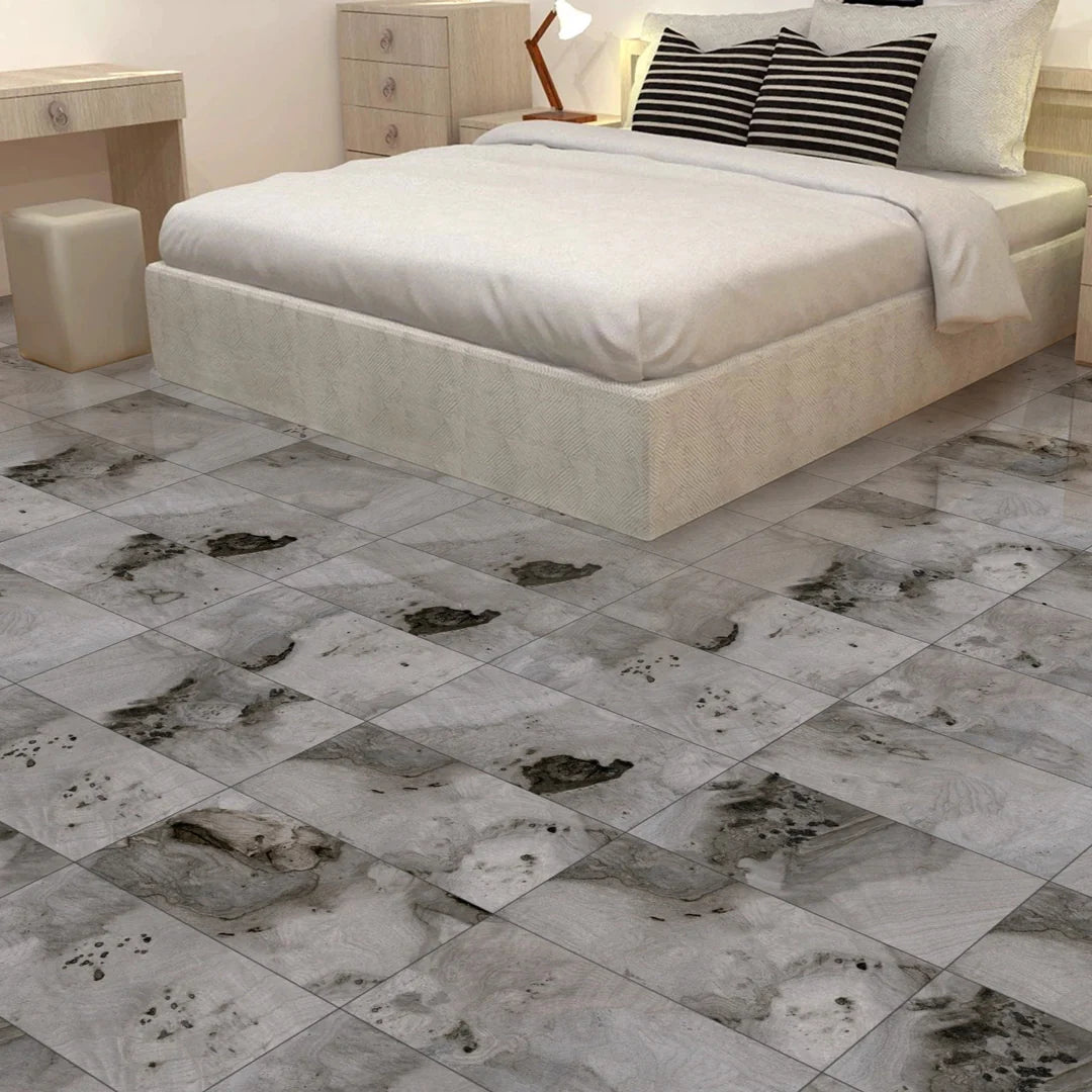 57.6 SQM Pallet Deal: Pebble  Grey Porcelain 30X60cm Gloss Tiles
