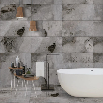 57.6 SQM Pallet Deal: Pebble  Grey Porcelain 30X60cm Gloss Tiles