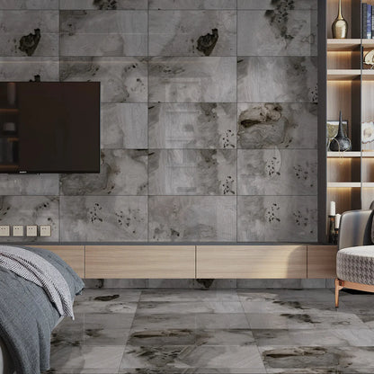 57.6 SQM Pallet Deal: Pebble  Grey Porcelain 30X60cm Gloss Tiles