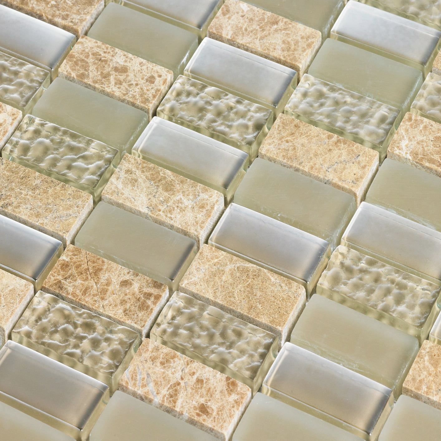 Medium Beige Linear Mosaic 30x30