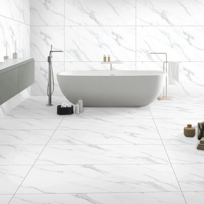 54.72 SQM Pallet Deal: Satvario Pearl Marble Effect Porcelain 60x60cm Tiles