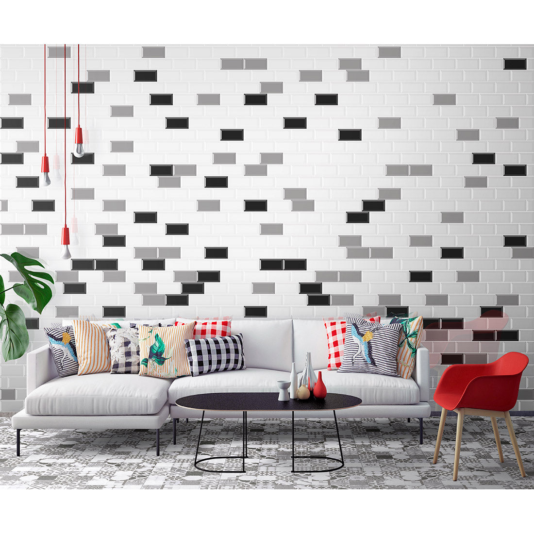 Metrotile 10x20 Negro Gloss Bevelled