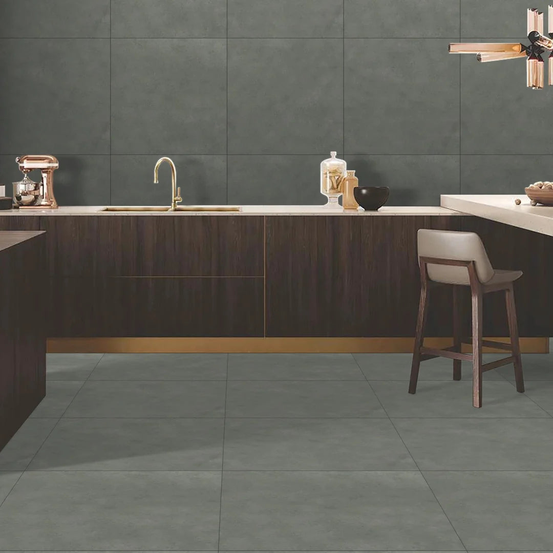 54.72 SQM Pallet Deal:  Nero Dark Grey Concrete Porcelain 60x60cm Tiles