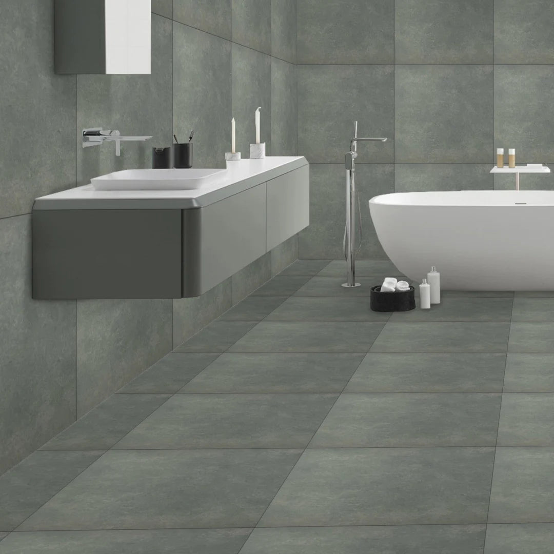 54.72 SQM Pallet Deal: Slate Ash Grey Concrete Porcelain 60x60cm Tiles