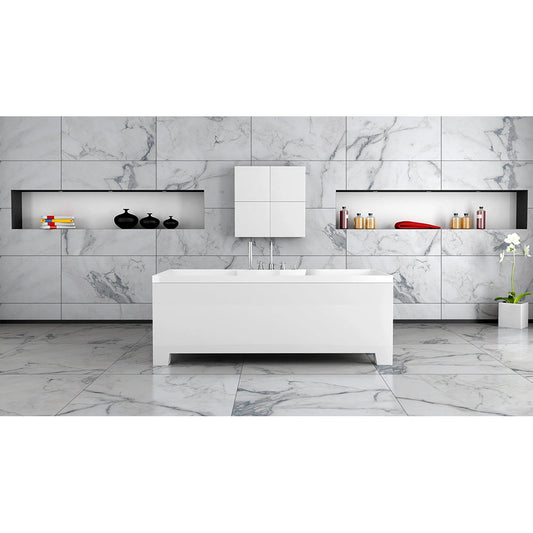 N1 30x60 Blue Matt Carving