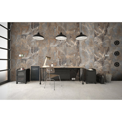 Q 60x120 Brown Matt Carving Porcelain