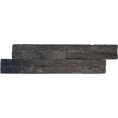 Split Face Quartz 10x36 Black Matt
