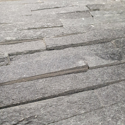 Split Face Quartz 10x36 Black Matt