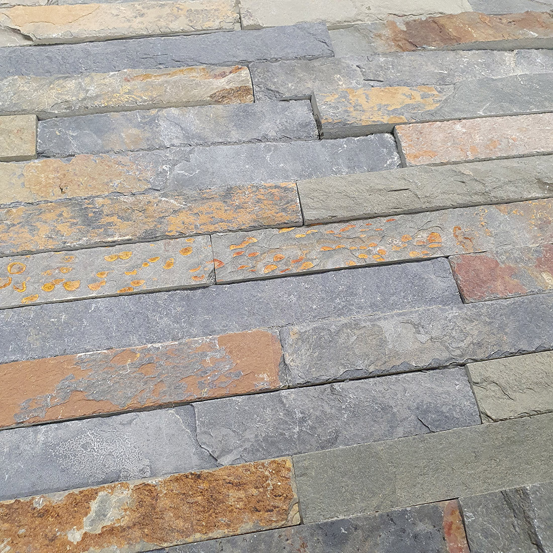 Split Face Rustic Slate 10x36 Multi Matt