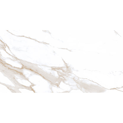 40.32 SQM Pallet Deal: Statuario Mercury Gold Gloss 60x120cm Porcelain Tiles
