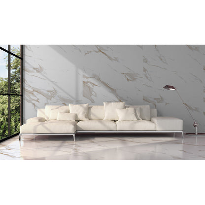 40.32 SQM Pallet Deal: Statuario Mercury Gold Gloss 60x120cm Porcelain Tiles