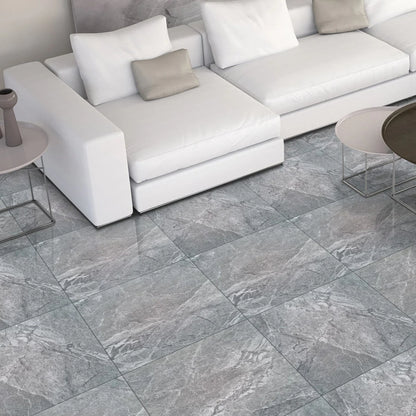 54.72 SQM Pallet Deal: Enigma Grey Porcelain Gloss 60x60cm Tiles